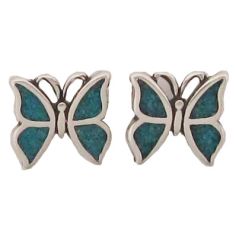 Butterfly, Turquoise Inlay Earrings