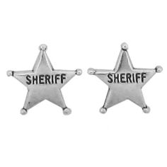 Sheriff's Badge Earrings