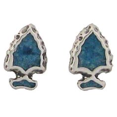 Arrowhead, Turquoise inlay Earrings