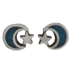 Moon Star, Turquoise Inlay Earrings / OUT OF STOCK
